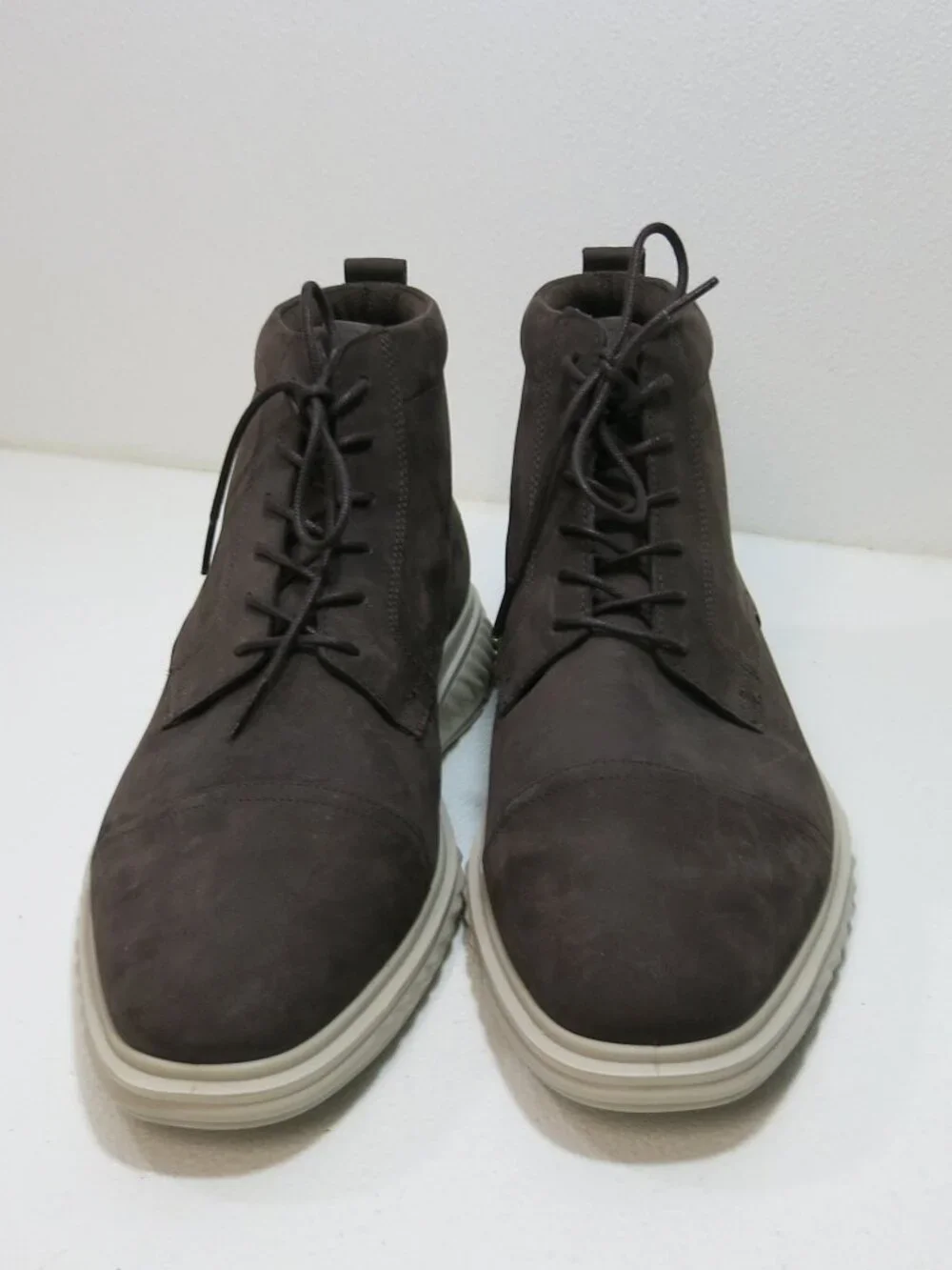 Ecco Shock Thru ST-1 Leather Comfort Casual Chukka Boots Shoes Mens sz 47 13